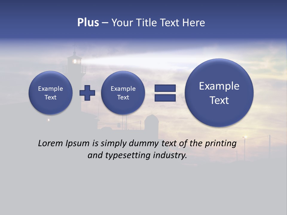 Lighthouse After Sunset Under Mystic Sky PowerPoint Template