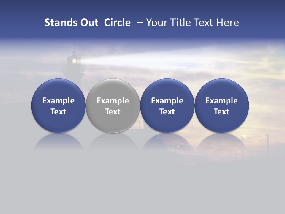 Lighthouse After Sunset Under Mystic Sky PowerPoint Template