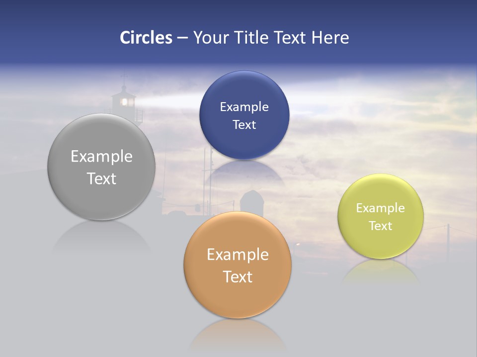 Lighthouse After Sunset Under Mystic Sky PowerPoint Template