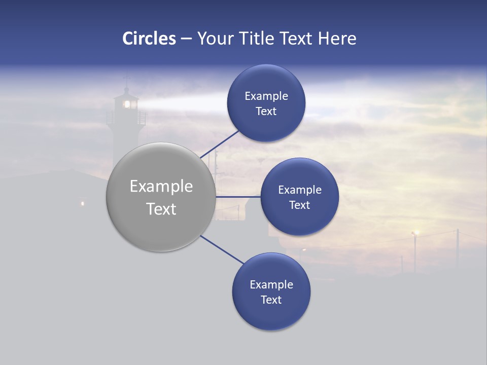 Lighthouse After Sunset Under Mystic Sky PowerPoint Template
