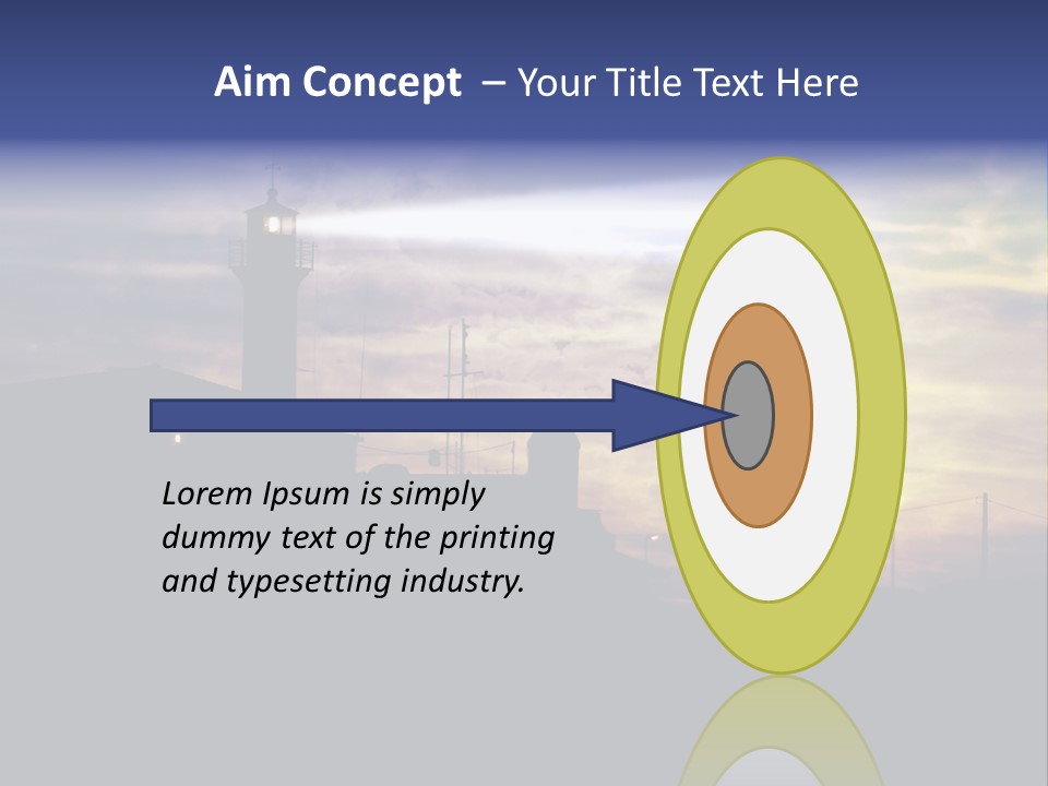 Lighthouse After Sunset Under Mystic Sky PowerPoint Template