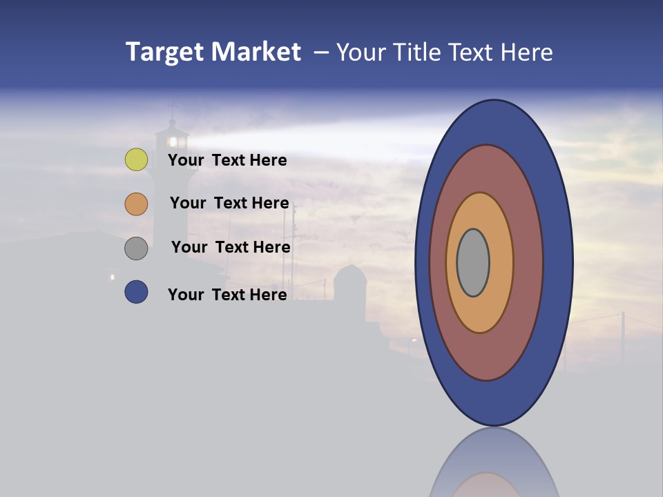 Lighthouse After Sunset Under Mystic Sky PowerPoint Template