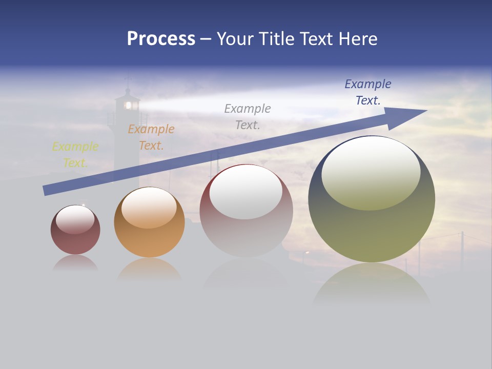 Lighthouse After Sunset Under Mystic Sky PowerPoint Template