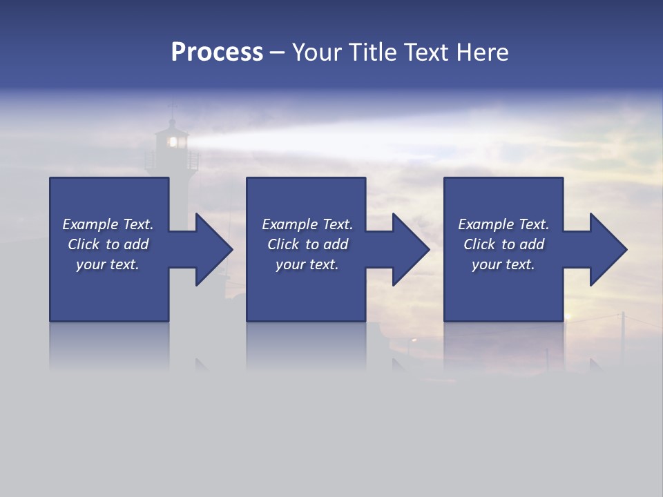 Lighthouse After Sunset Under Mystic Sky PowerPoint Template