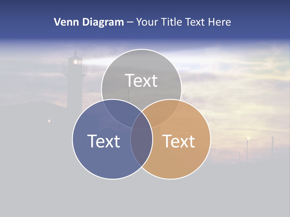 Lighthouse After Sunset Under Mystic Sky PowerPoint Template