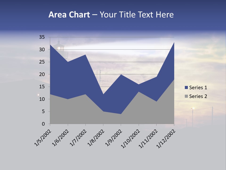 Lighthouse After Sunset Under Mystic Sky PowerPoint Template