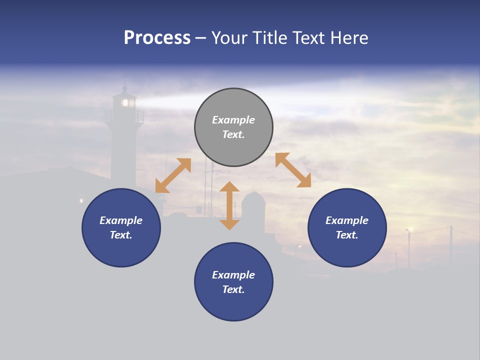 Lighthouse After Sunset Under Mystic Sky PowerPoint Template
