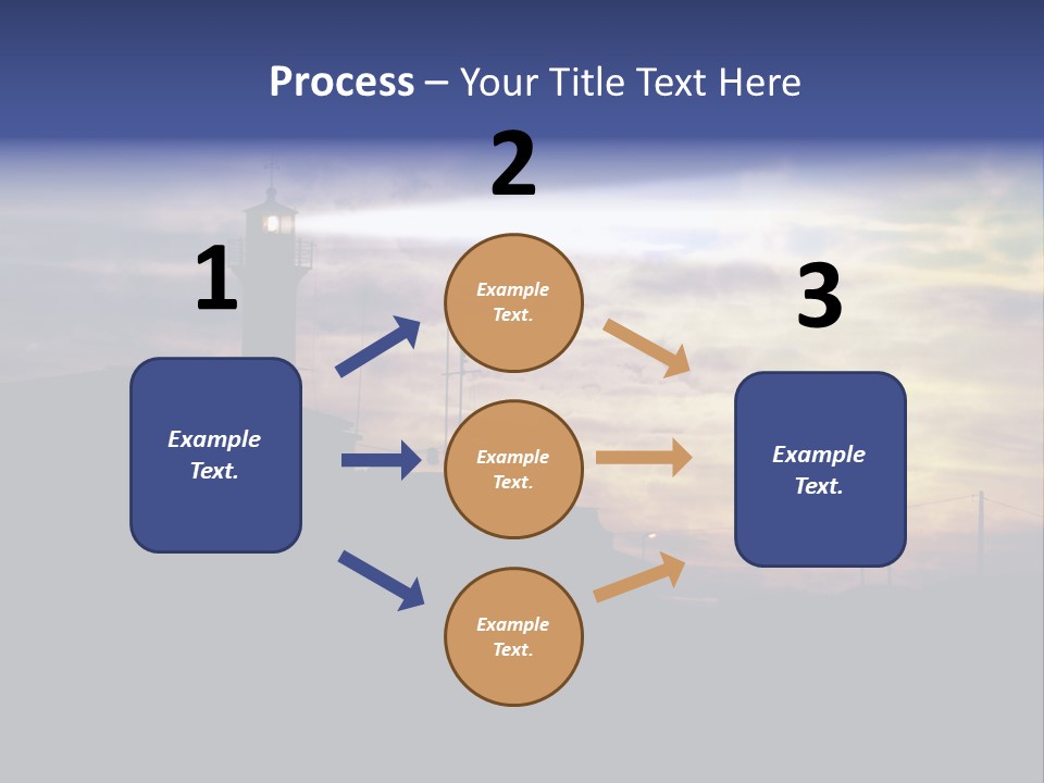 Lighthouse After Sunset Under Mystic Sky PowerPoint Template