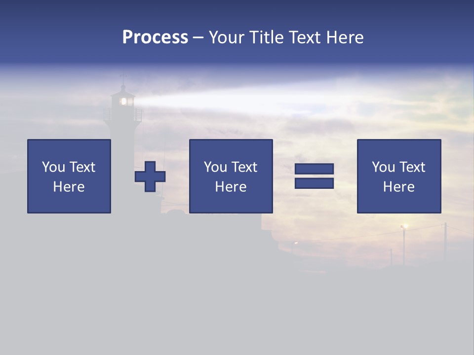 Lighthouse After Sunset Under Mystic Sky PowerPoint Template