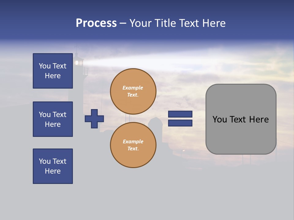 Lighthouse After Sunset Under Mystic Sky PowerPoint Template