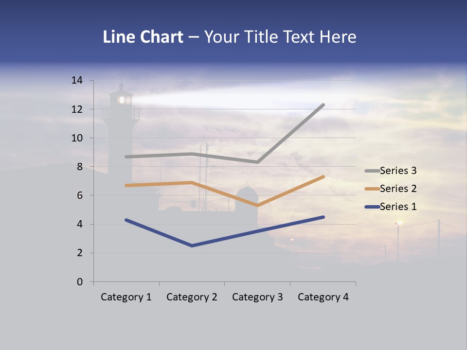 Lighthouse After Sunset Under Mystic Sky PowerPoint Template