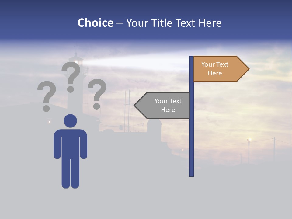 Lighthouse After Sunset Under Mystic Sky PowerPoint Template