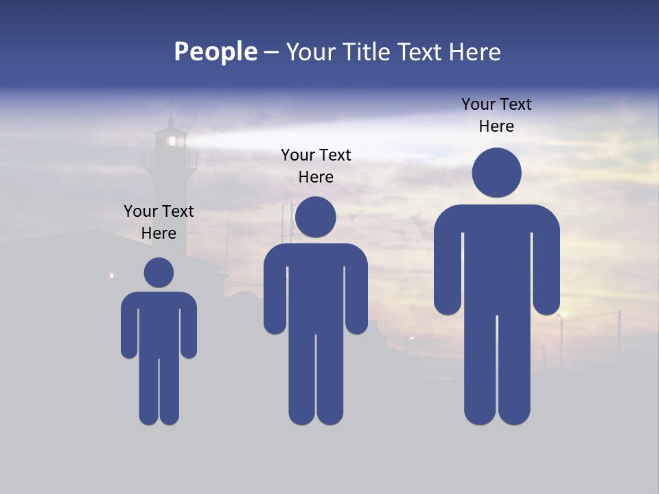 Lighthouse After Sunset Under Mystic Sky PowerPoint Template