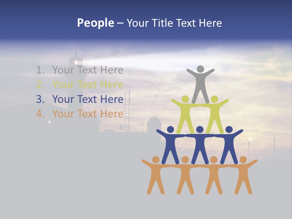 Lighthouse After Sunset Under Mystic Sky PowerPoint Template