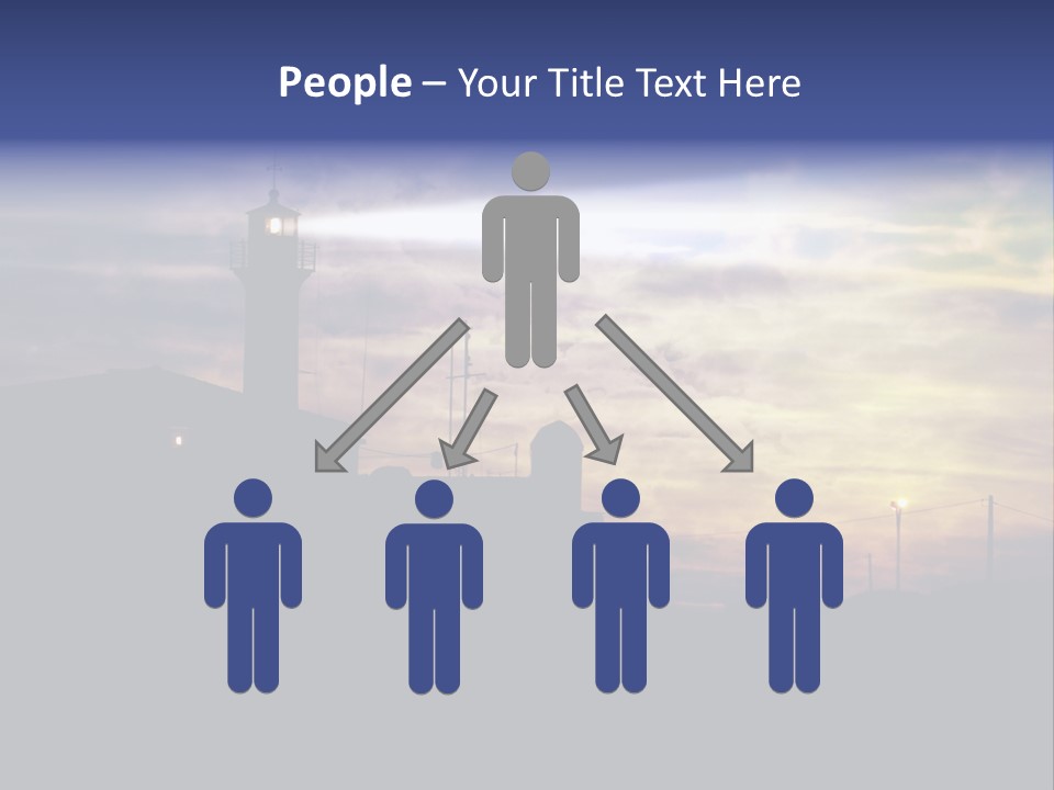 Lighthouse After Sunset Under Mystic Sky PowerPoint Template