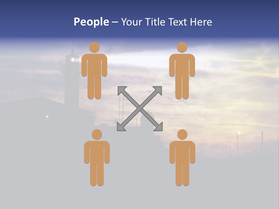 Lighthouse After Sunset Under Mystic Sky PowerPoint Template