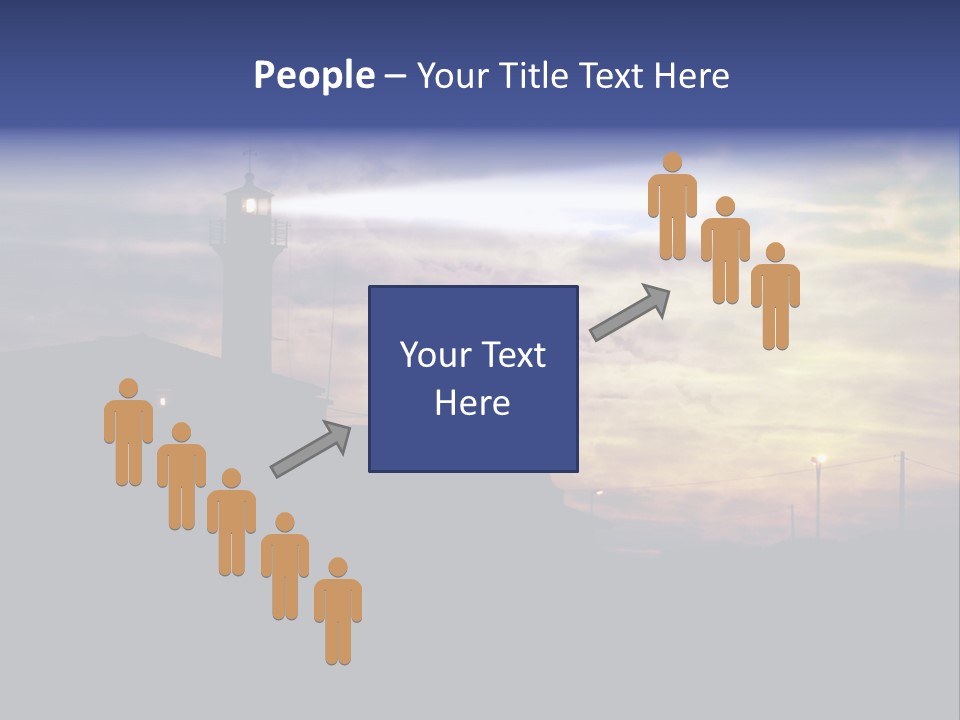 Lighthouse After Sunset Under Mystic Sky PowerPoint Template