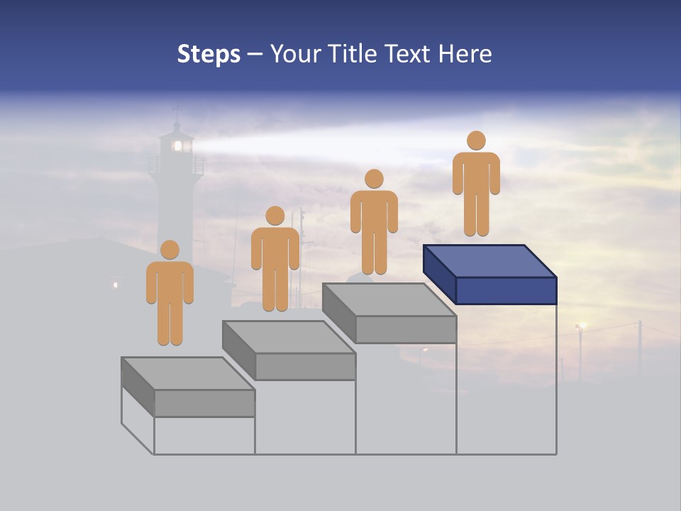 Lighthouse After Sunset Under Mystic Sky PowerPoint Template