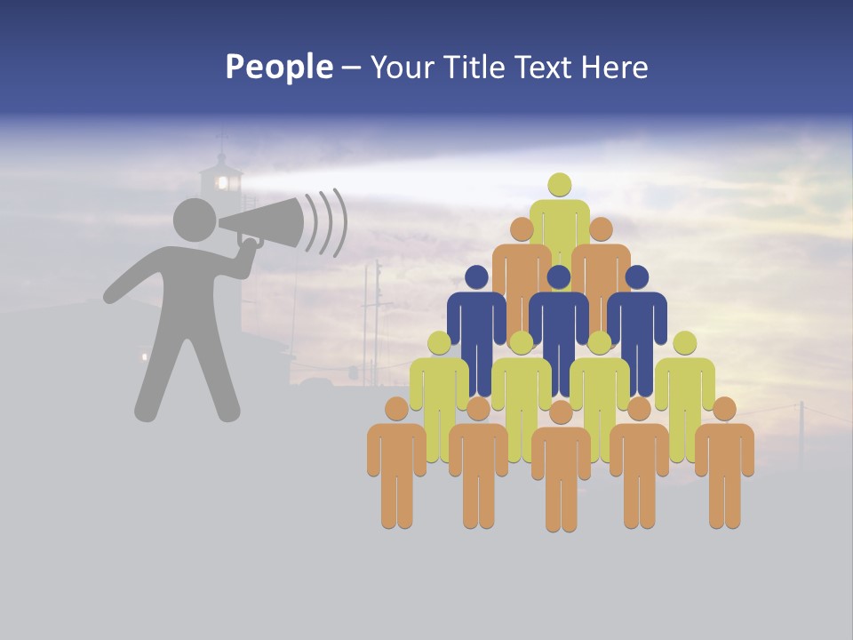 Lighthouse After Sunset Under Mystic Sky PowerPoint Template