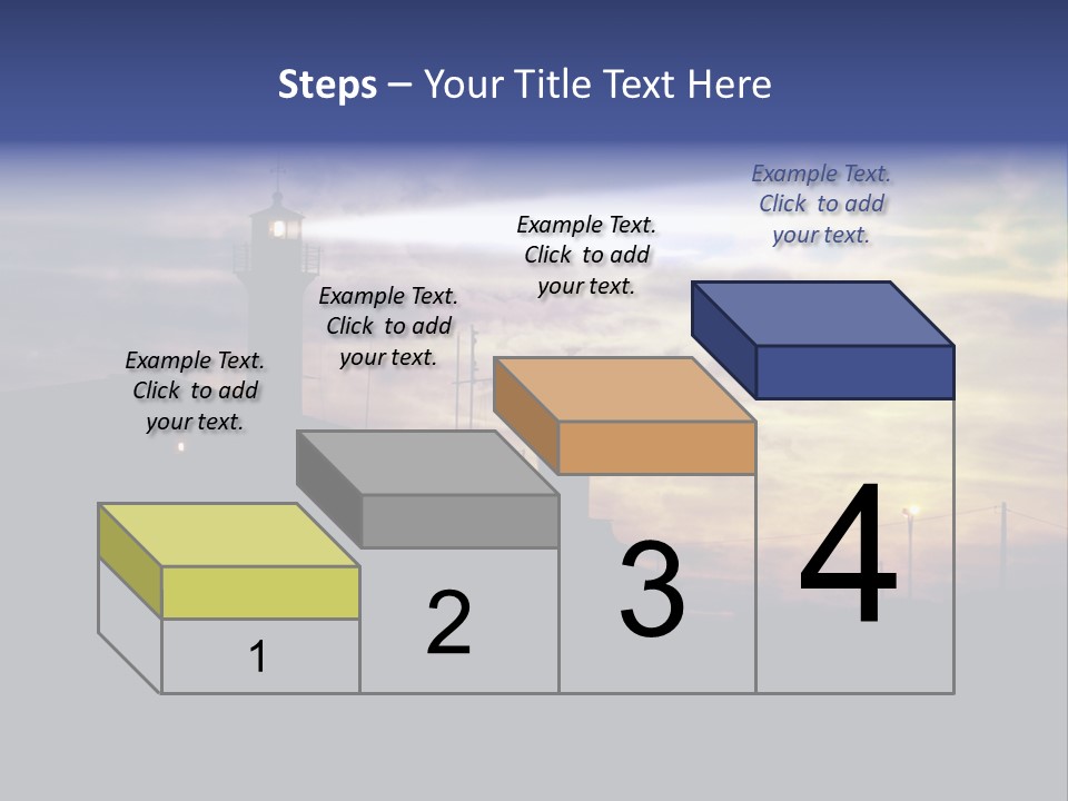 Lighthouse After Sunset Under Mystic Sky PowerPoint Template