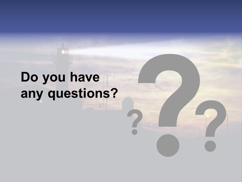 Lighthouse After Sunset Under Mystic Sky PowerPoint Template