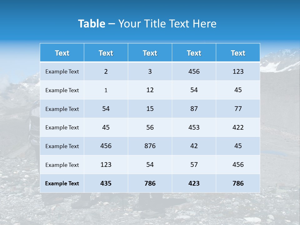 Group Of Hikers Enjoying Beautiful Landscape Of Swiss Alps PowerPoint Template