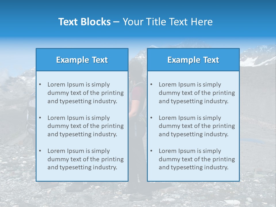 Group Of Hikers Enjoying Beautiful Landscape Of Swiss Alps PowerPoint Template