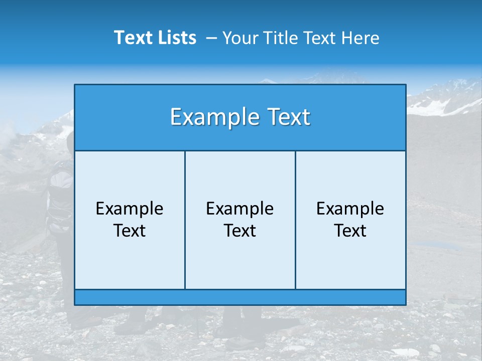 Group Of Hikers Enjoying Beautiful Landscape Of Swiss Alps PowerPoint Template