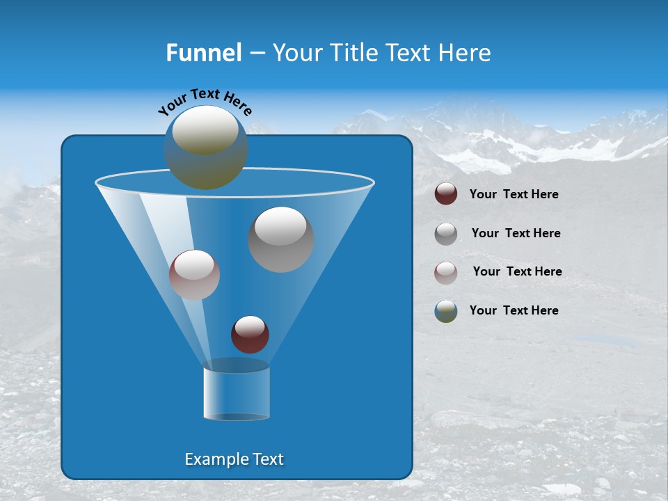 Group Of Hikers Enjoying Beautiful Landscape Of Swiss Alps PowerPoint Template