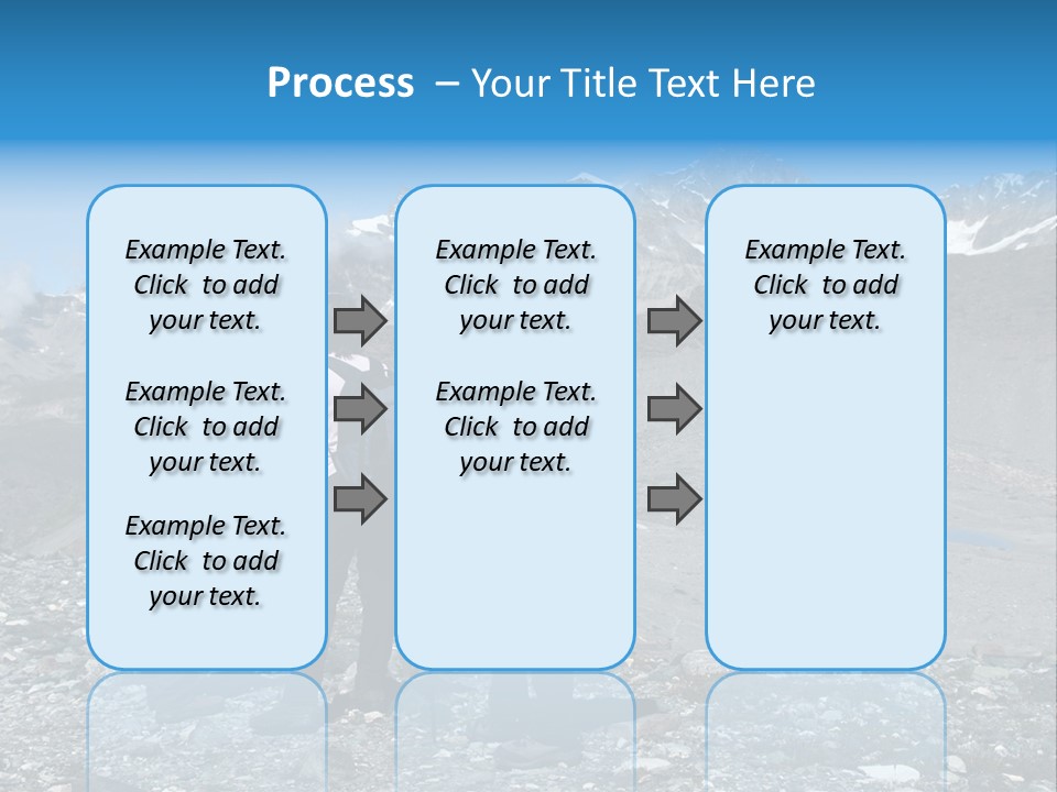 Group Of Hikers Enjoying Beautiful Landscape Of Swiss Alps PowerPoint Template