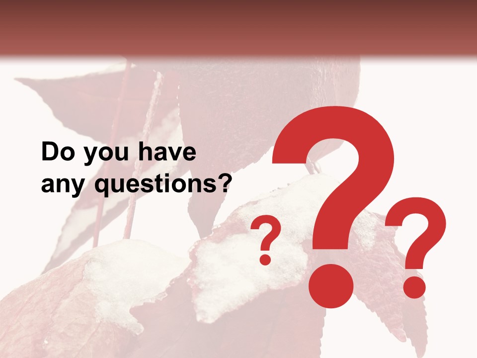 Frozen Leaves PowerPoint Template