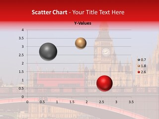 Colourful Big Ben With A Classic London Bus On A Bridge PowerPoint Template