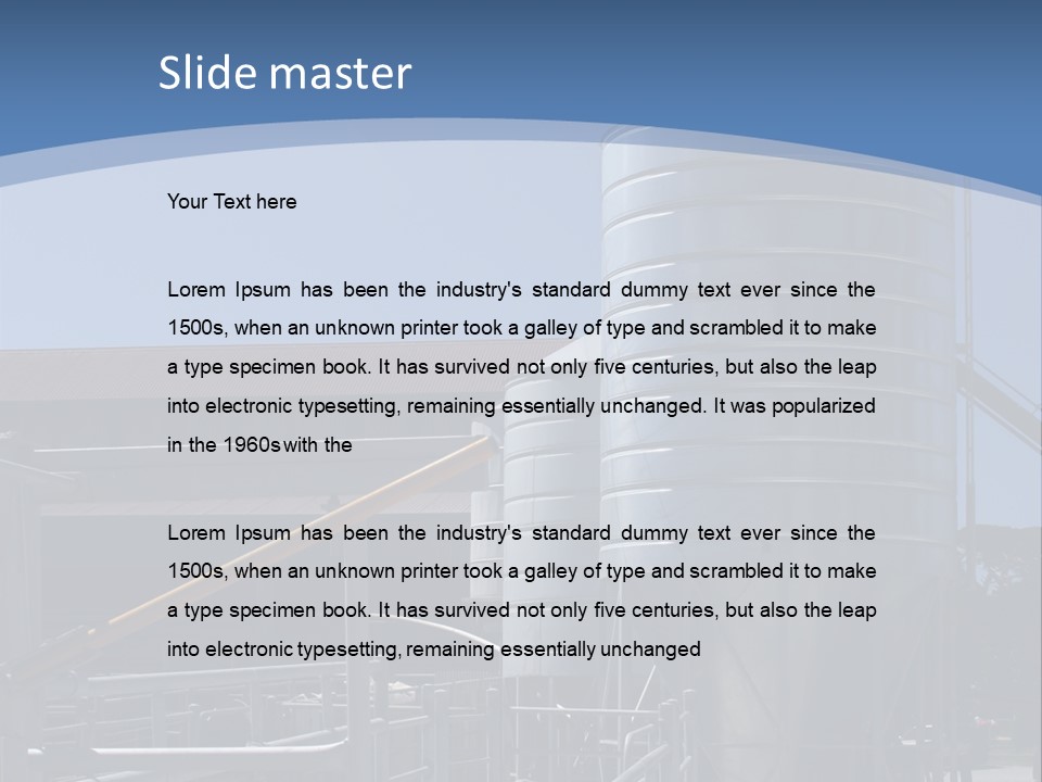 Dairy Farm Holding Pens And Grain Silo PowerPoint Template