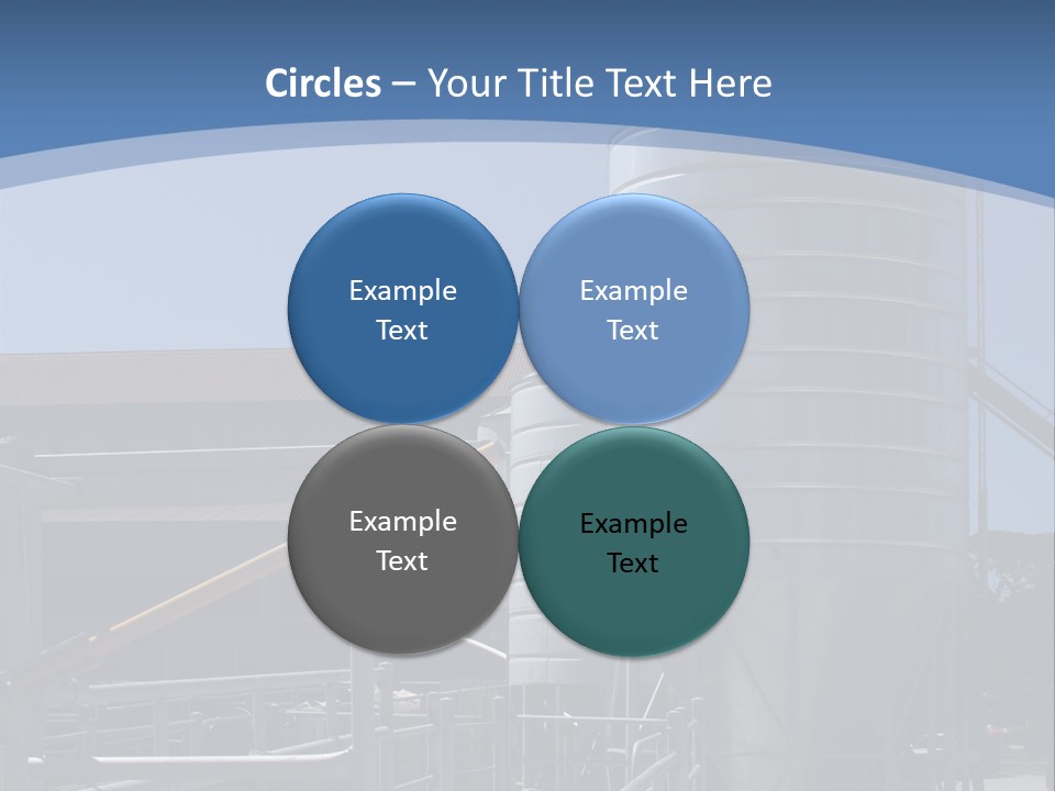 Dairy Farm Holding Pens And Grain Silo PowerPoint Template