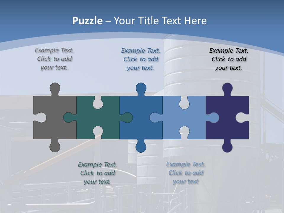 Dairy Farm Holding Pens And Grain Silo PowerPoint Template