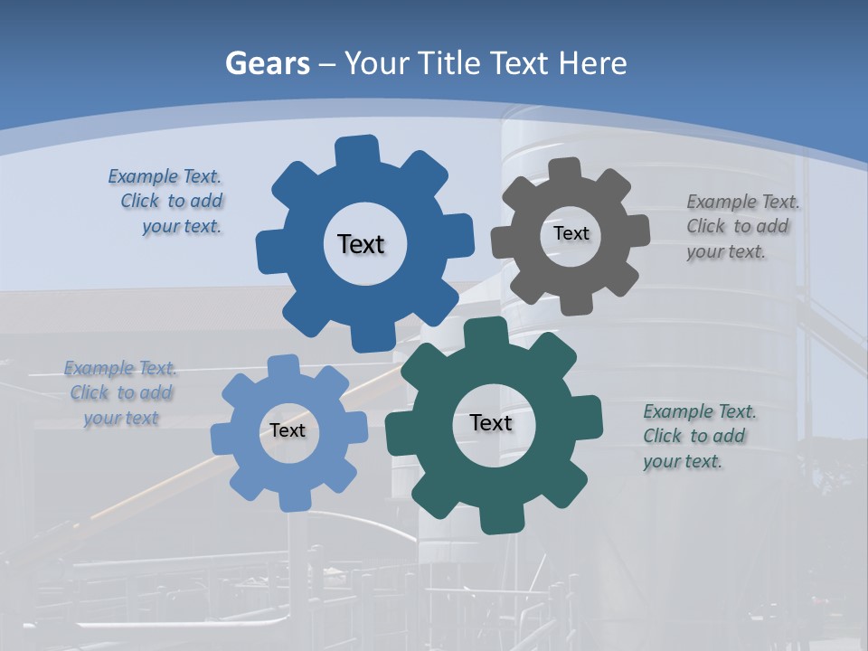 Dairy Farm Holding Pens And Grain Silo PowerPoint Template