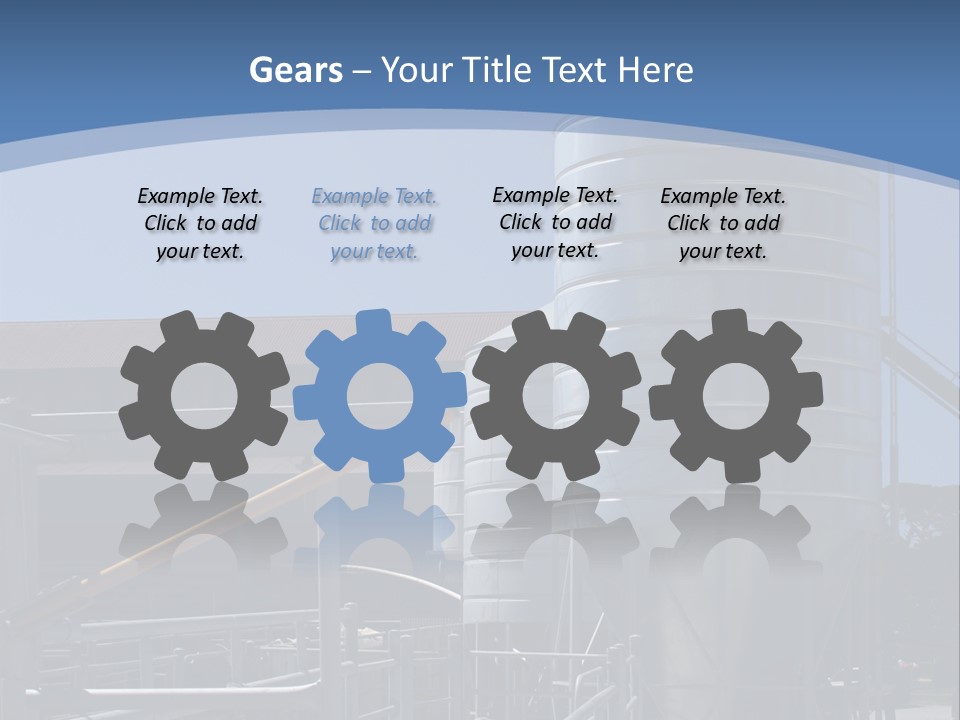 Dairy Farm Holding Pens And Grain Silo PowerPoint Template