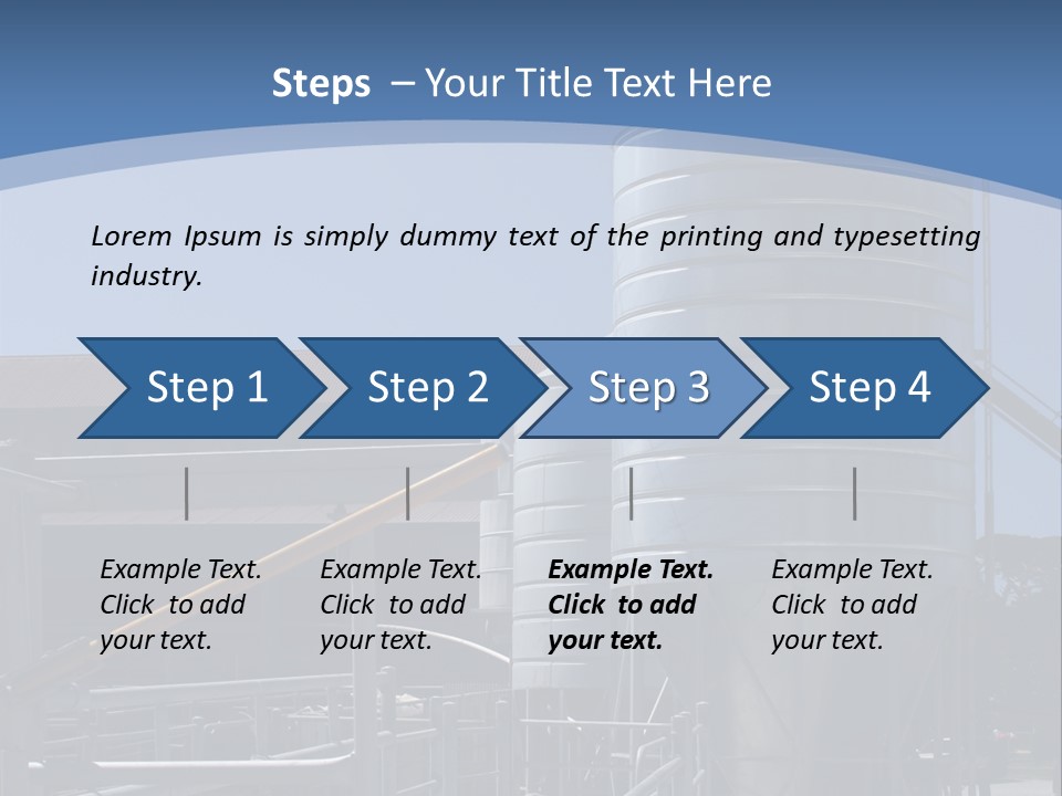 Dairy Farm Holding Pens And Grain Silo PowerPoint Template