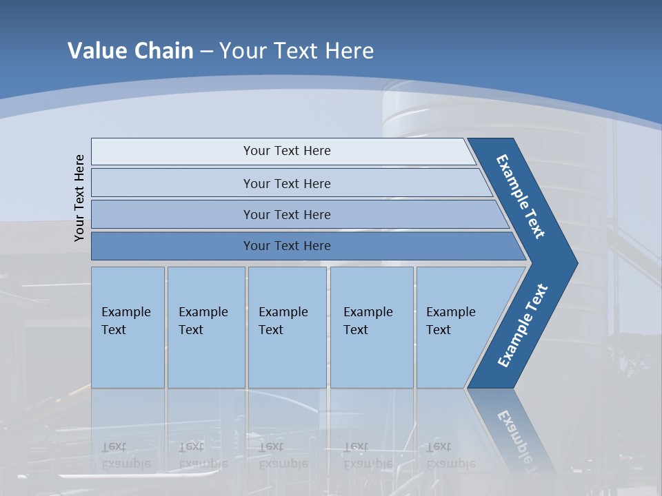 Dairy Farm Holding Pens And Grain Silo PowerPoint Template