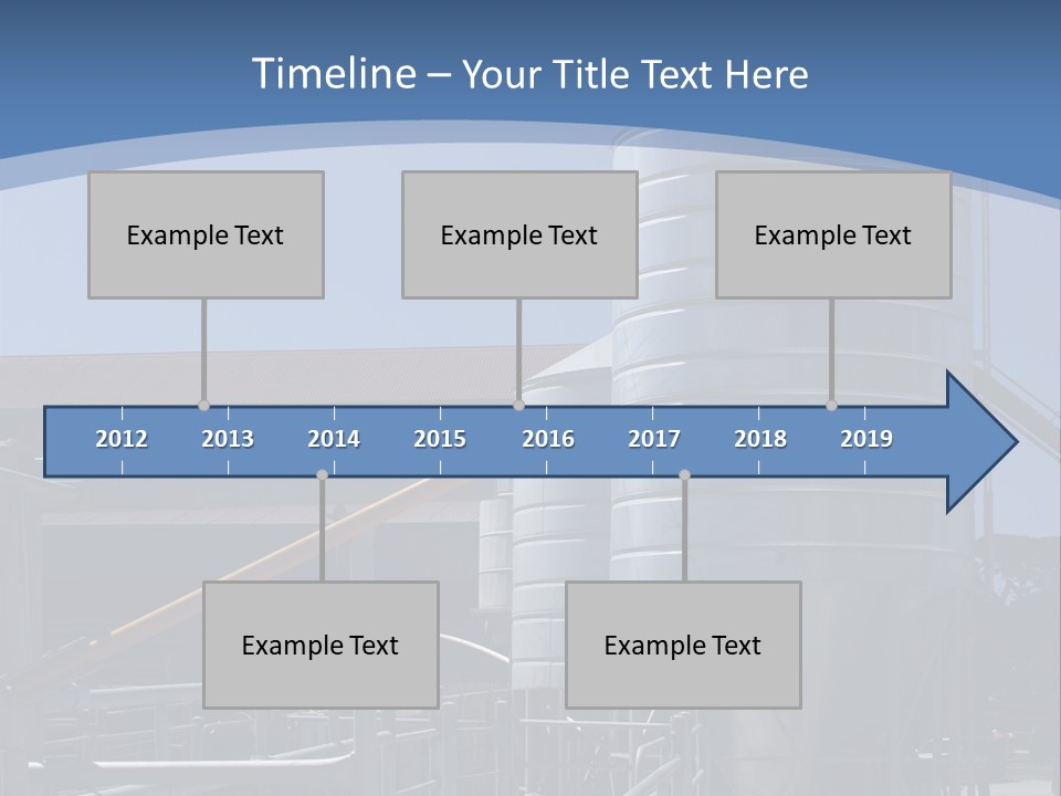 Dairy Farm Holding Pens And Grain Silo PowerPoint Template
