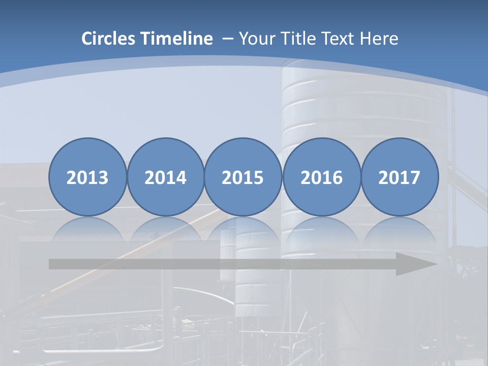 Dairy Farm Holding Pens And Grain Silo PowerPoint Template