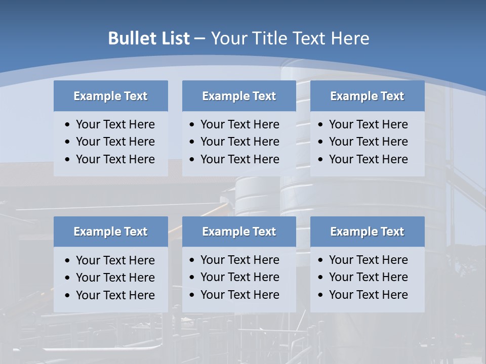 Dairy Farm Holding Pens And Grain Silo PowerPoint Template
