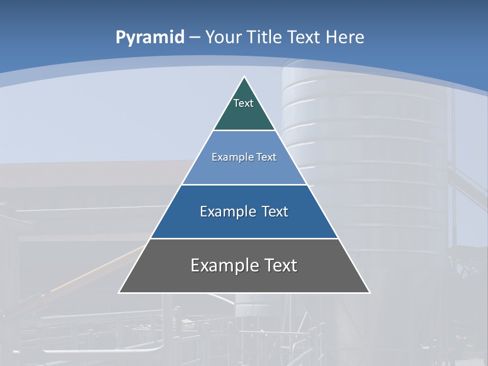 Dairy Farm Holding Pens And Grain Silo PowerPoint Template