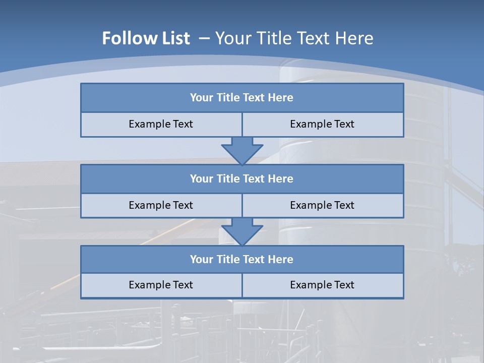 Dairy Farm Holding Pens And Grain Silo PowerPoint Template