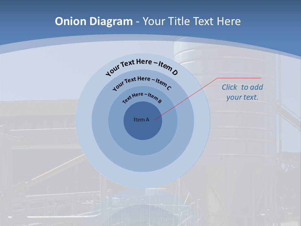 Dairy Farm Holding Pens And Grain Silo PowerPoint Template
