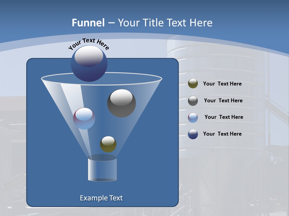 Dairy Farm Holding Pens And Grain Silo PowerPoint Template