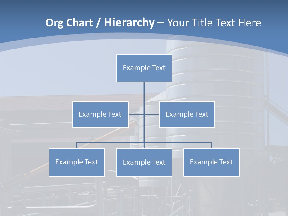 Dairy Farm Holding Pens And Grain Silo PowerPoint Template