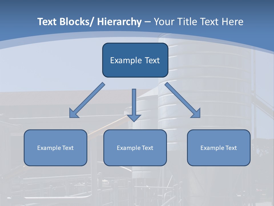 Dairy Farm Holding Pens And Grain Silo PowerPoint Template