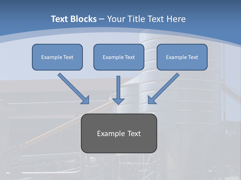 Dairy Farm Holding Pens And Grain Silo PowerPoint Template