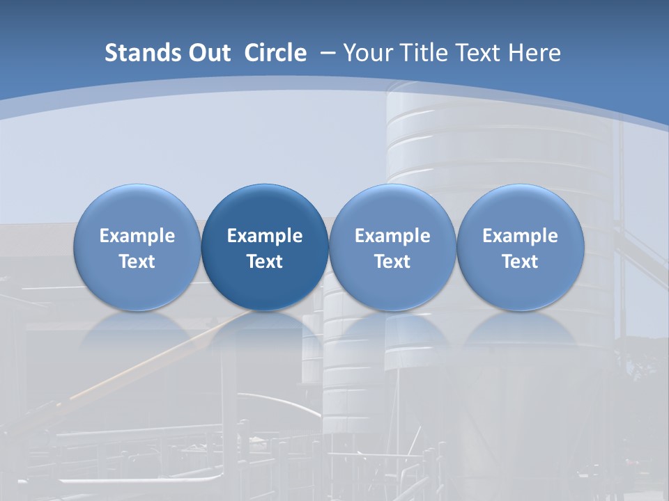 Dairy Farm Holding Pens And Grain Silo PowerPoint Template